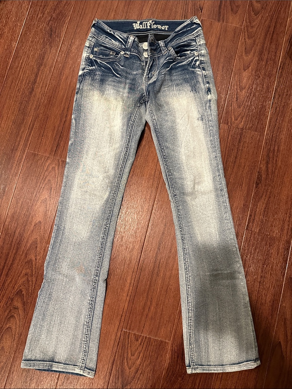 Wallflower Faded Light Blue Bootcut Jeans